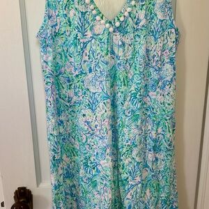 ✨SOLD✨Lilly Pulitzer Vibrant Blue and Green Mini Dress